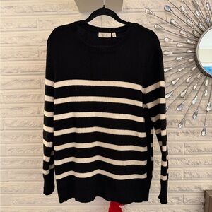 Black and White Striped Sweater